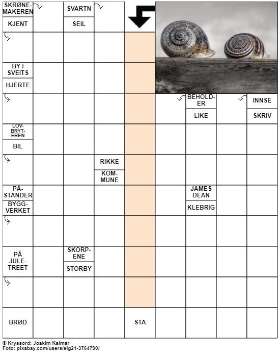 Dagens kryssord – 6. November - 2022