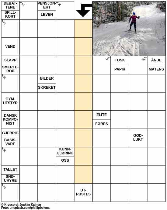 Dagens kryssord – 9. Februar - 2023