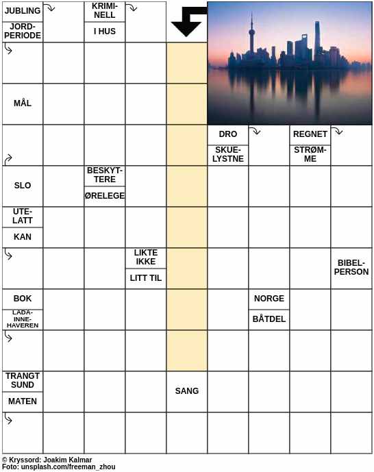 Dagens kryssord – 16. Februar - 2023