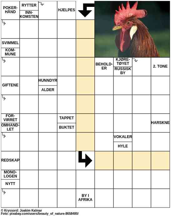 Dagens kryssord – 18. Februar - 2023