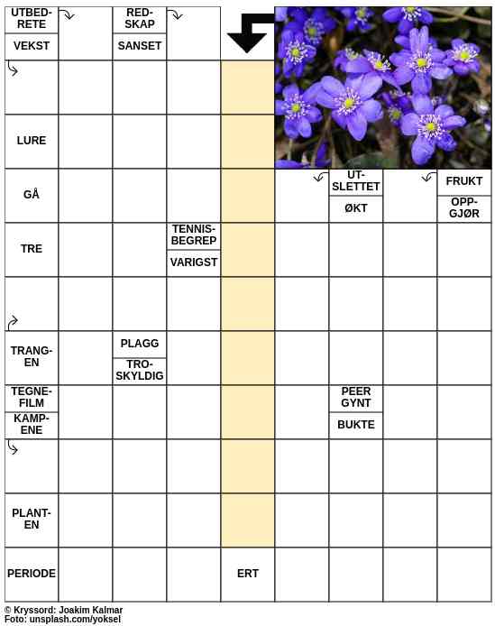 Dagens kryssord – 10. Mars - 2023