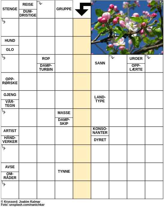 Dagens kryssord – 15. Mars - 2023
