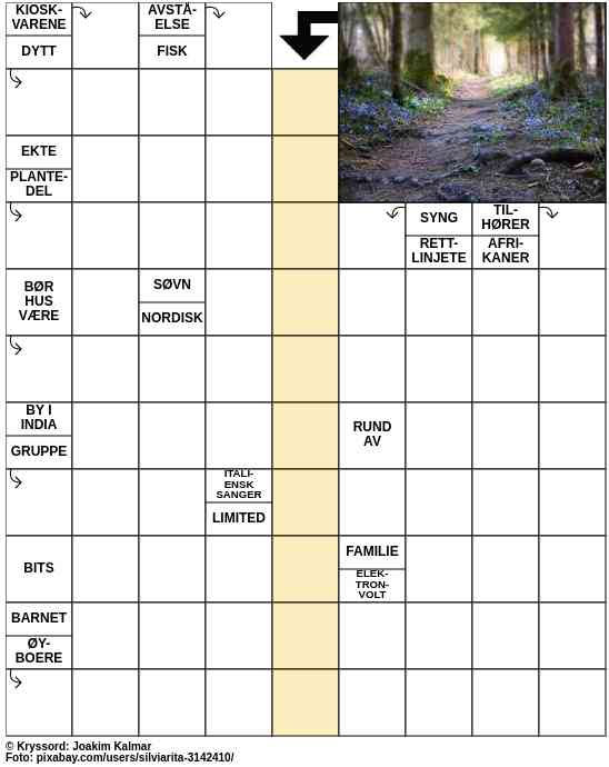 Dagens kryssord – 8. April - 2023
