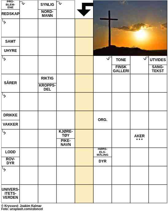 Dagens kryssord – 9. April - 2023