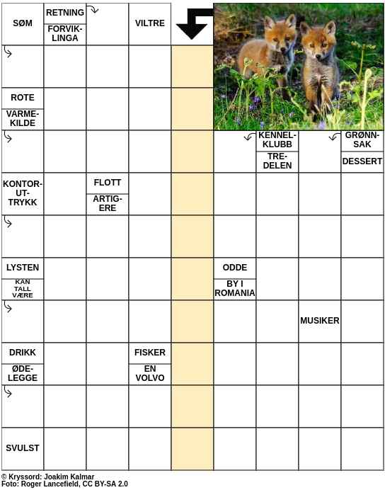 Dagens kryssord – 22. April - 2023