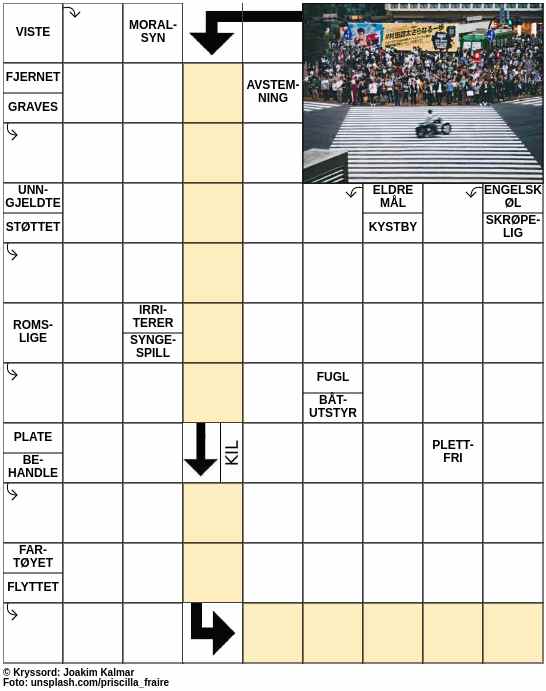 Dagens kryssord – 3. Mai - 2023