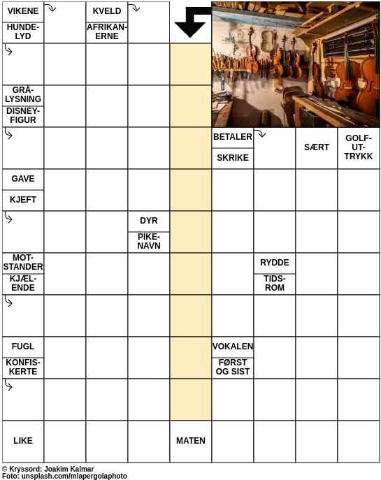 Dagens kryssord – 6. Mai - 2023