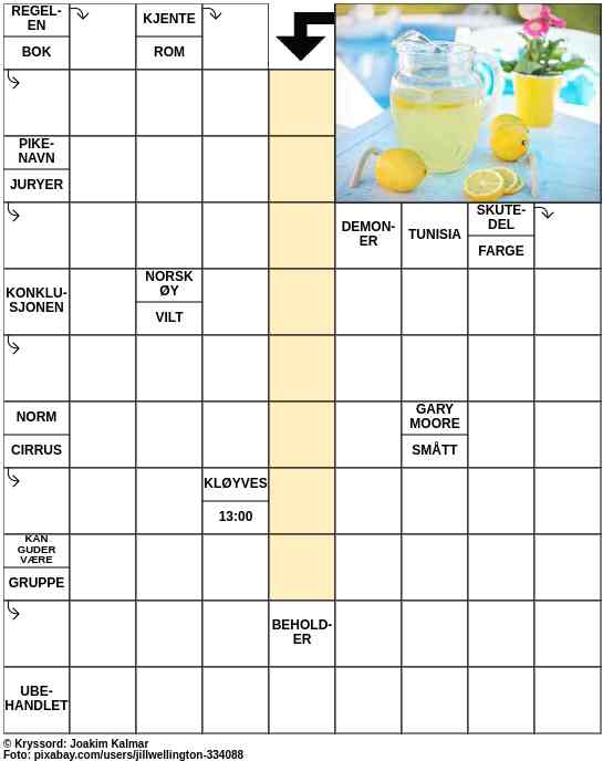 Dagens kryssord – 11. Mai - 2023