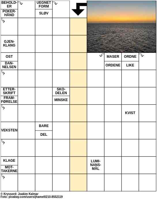 Dagens kryssord – 18. Mai - 2023