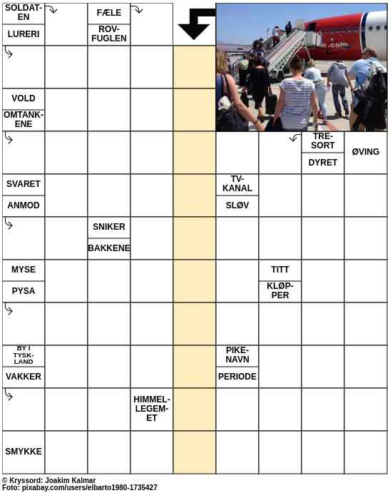 Dagens kryssord – 11. Juli - 2023
