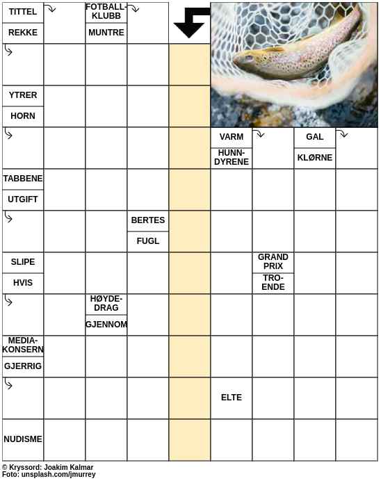 Dagens kryssord – 25. Juli - 2023