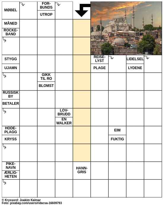 Dagens kryssord – 31. Juli - 2023