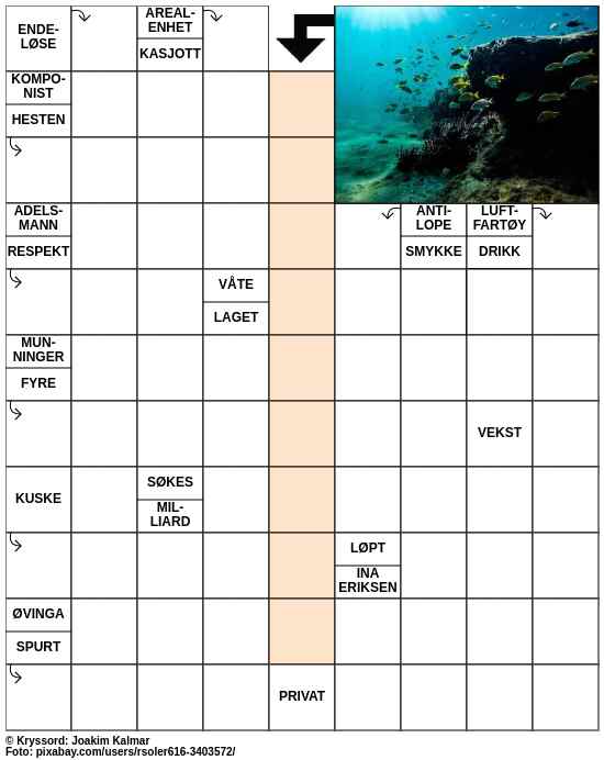 Dagens kryssord – 6. August - 2023