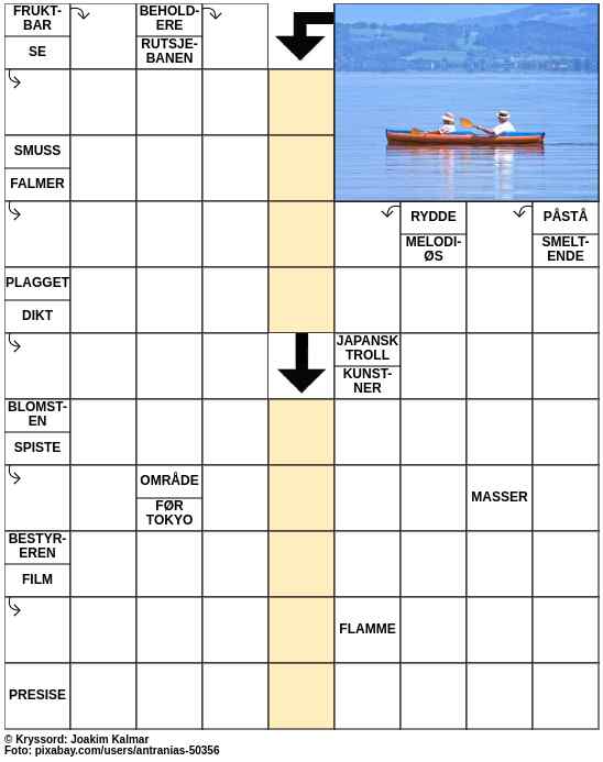 Dagens kryssord – 7. August - 2023