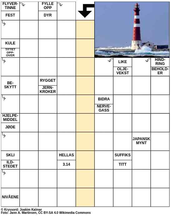Dagens kryssord – 4. September - 2023