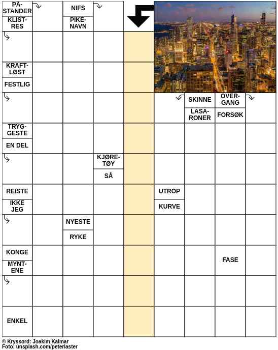 Dagens kryssord – 9. September - 2023