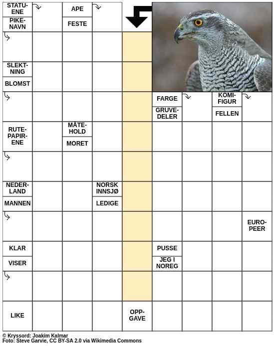 Dagens kryssord – 15. September - 2023