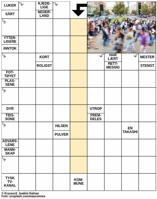 Dagens kryssord – 29. September - 2023