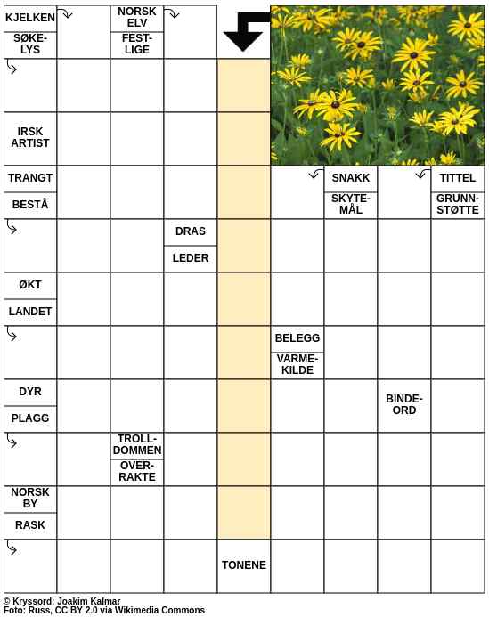 Dagens kryssord – 12. Oktober - 2023