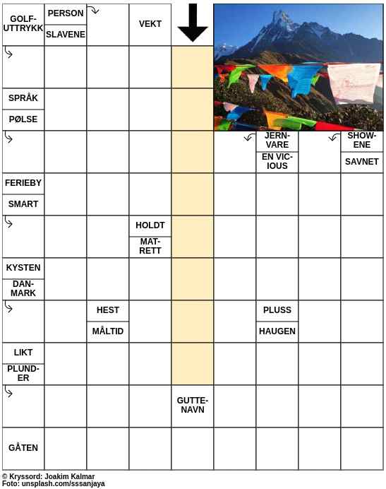 Dagens kryssord – 14. Oktober - 2023