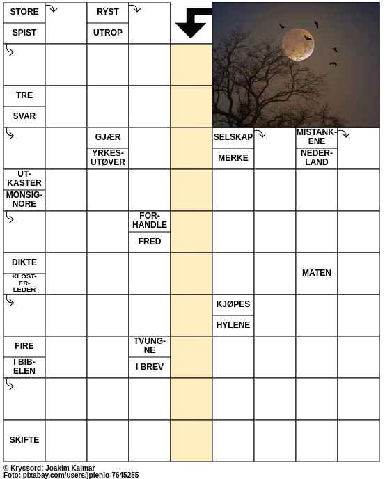 Dagens kryssord – 28. Oktober - 2023