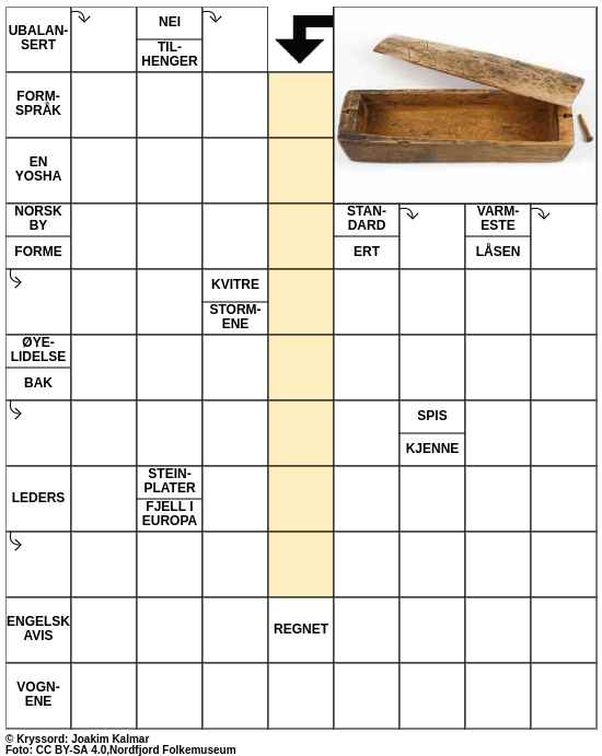 Dagens kryssord – 15. November - 2023