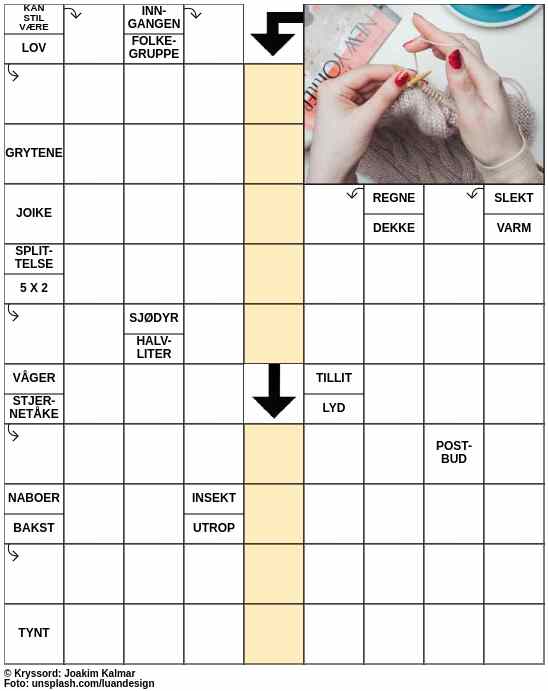 Dagens kryssord – 2. November - 2023