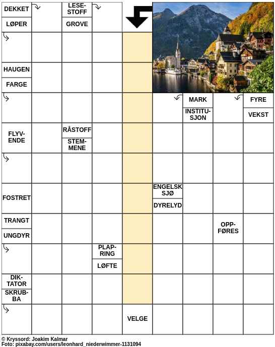 Dagens kryssord – 12. November - 2023