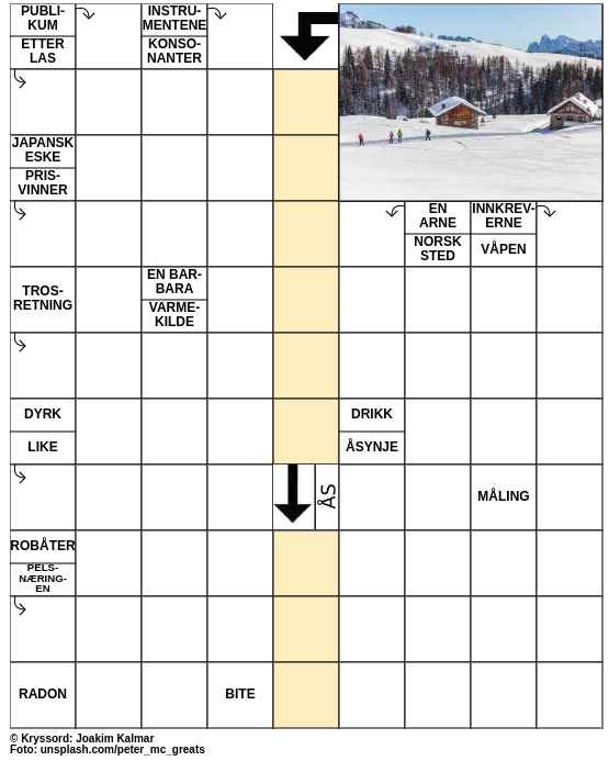 Dagens kryssord – 16. November - 2023