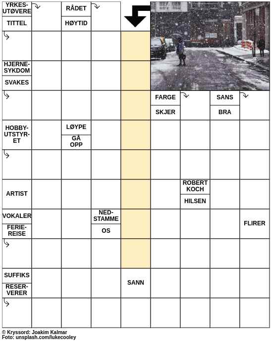 Dagens kryssord – 18. November - 2023