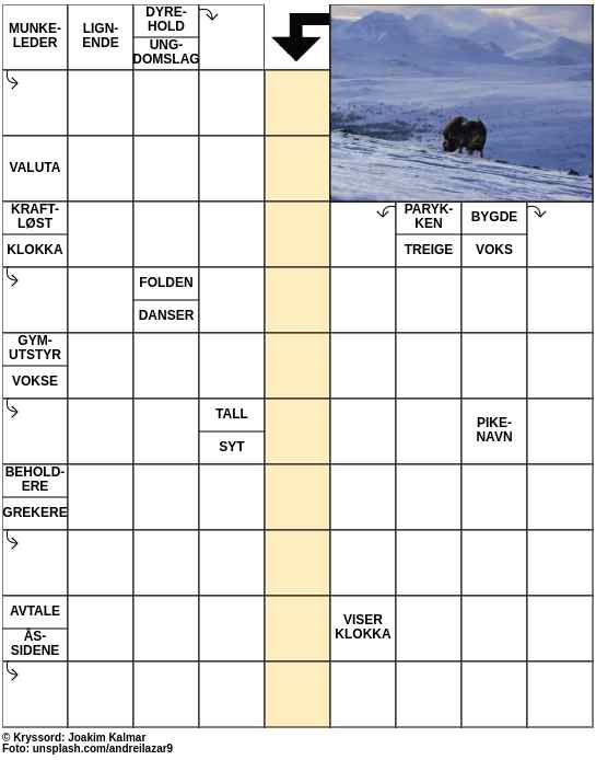 Dagens kryssord – 23. November - 2023