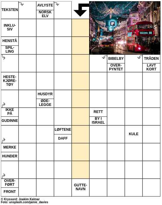 Dagens kryssord – 24. November - 2023
