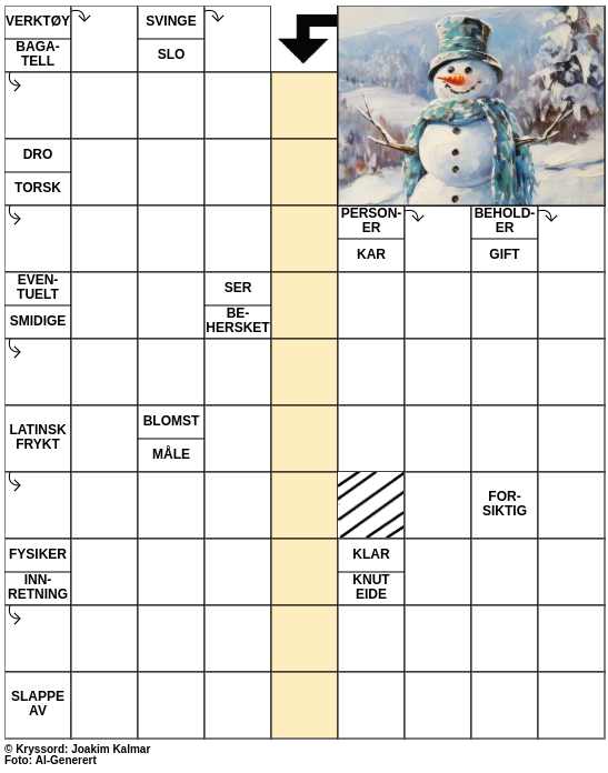 Dagens kryssord – 31. Desember - 2023