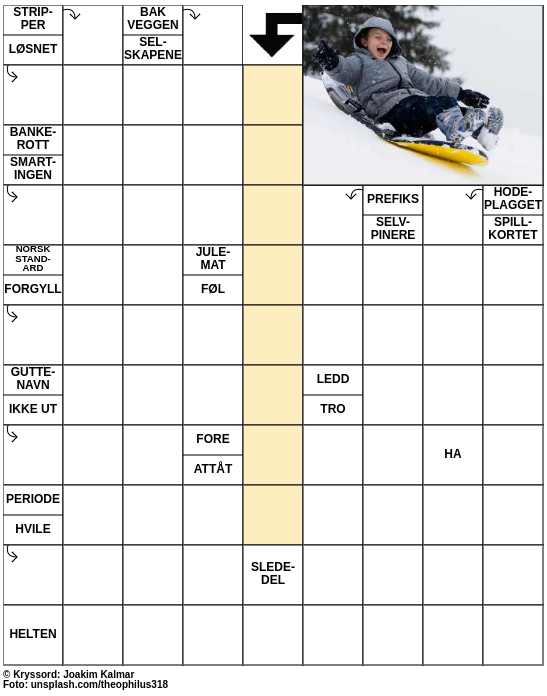 Dagens kryssord – 2. Januar - 2024