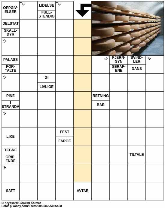 Dagens kryssord – 6. Januar - 2024