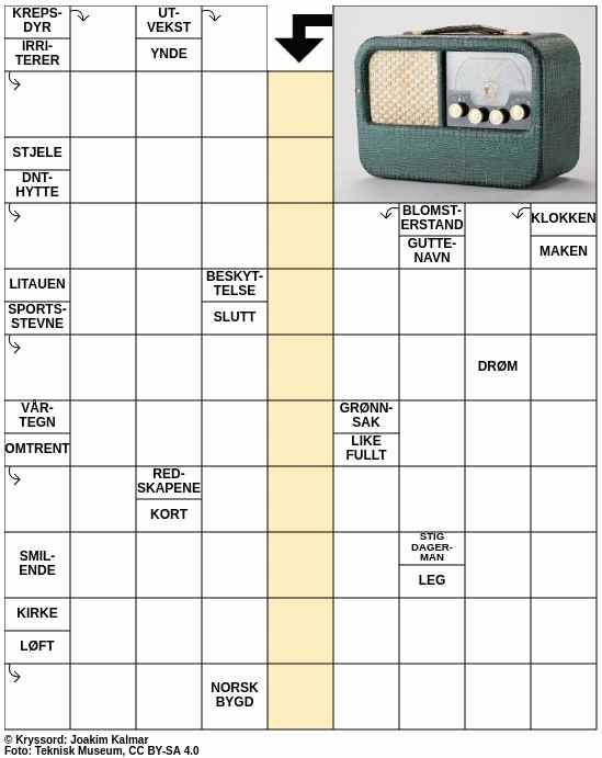 Dagens kryssord – 19. Mars - 2024