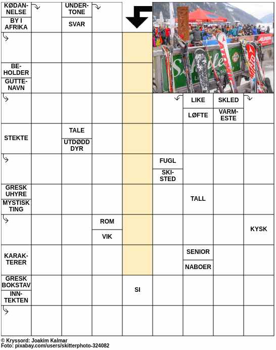 Dagens kryssord – 22. Mars - 2024