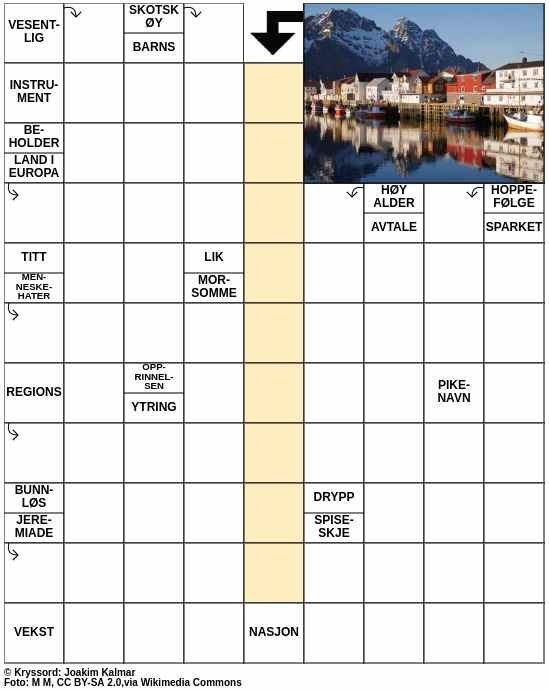 Dagens kryssord – 4. April - 2024