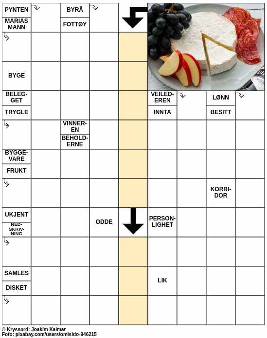 Dagens kryssord – 9. April - 2024