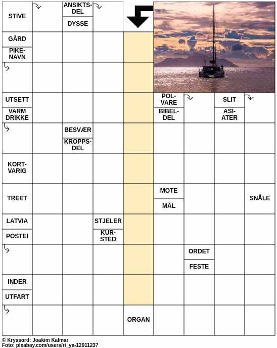 Dagens kryssord – 24. April - 2024