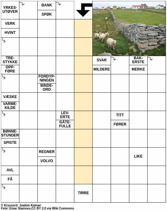 Dagens kryssord – 9. Mai - 2024
