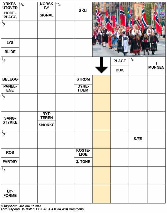 Dagens kryssord – 17. Mai - 2024