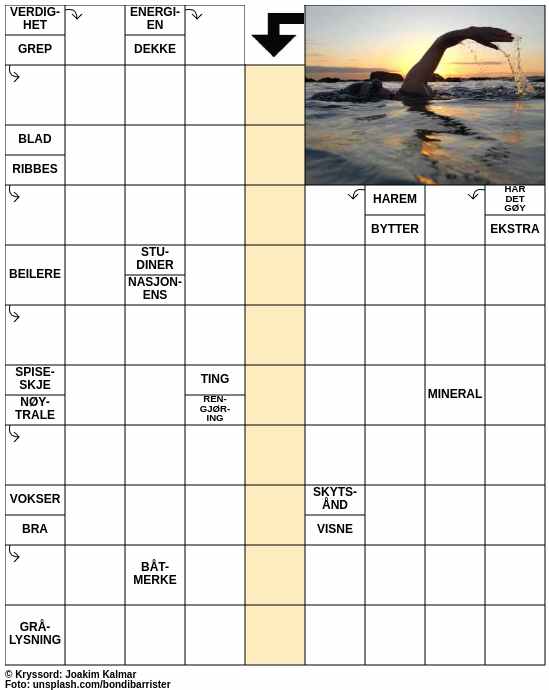 Dagens kryssord – 19. Mai - 2024