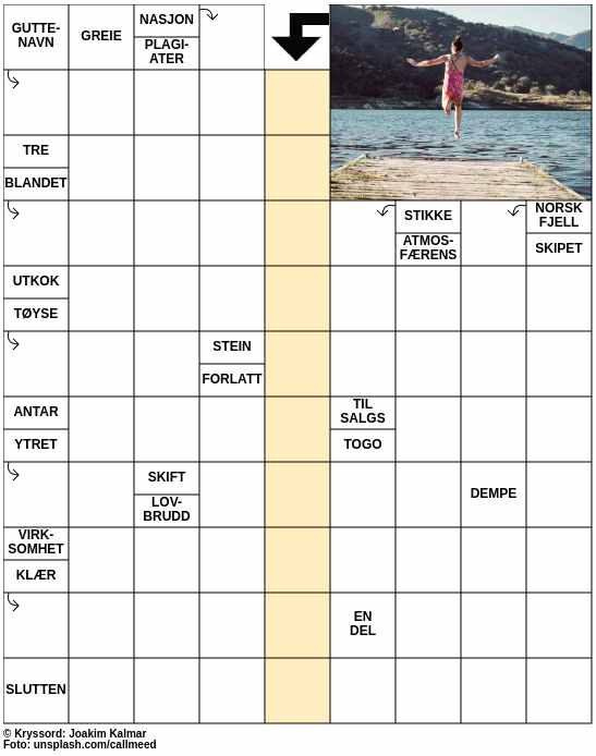 Dagens kryssord – 3. Juni - 2024