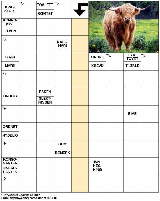 Dagens kryssord – 6. Juli - 2024
