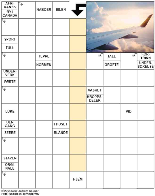 Dagens kryssord – 10. August- 2024