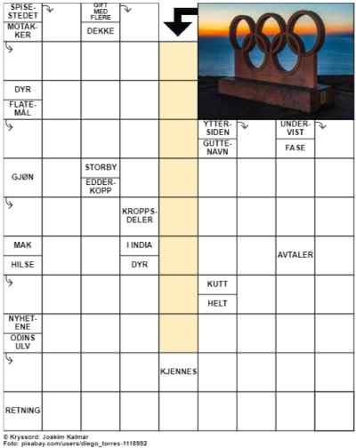 Dagens kryssord – 4. August- 2024