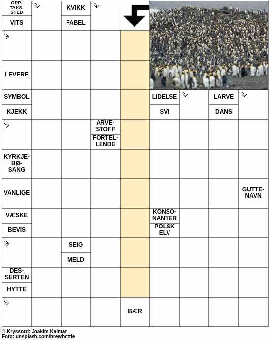 Dagens kryssord – 12. September - 2024