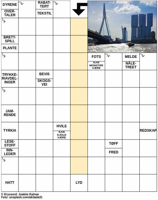 Dagens kryssord – 13. September - 2024
