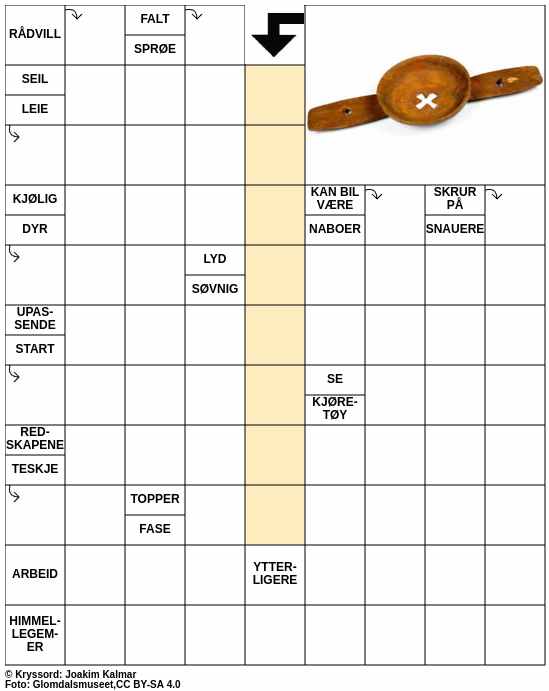 Dagens kryssord – 15. September - 2024